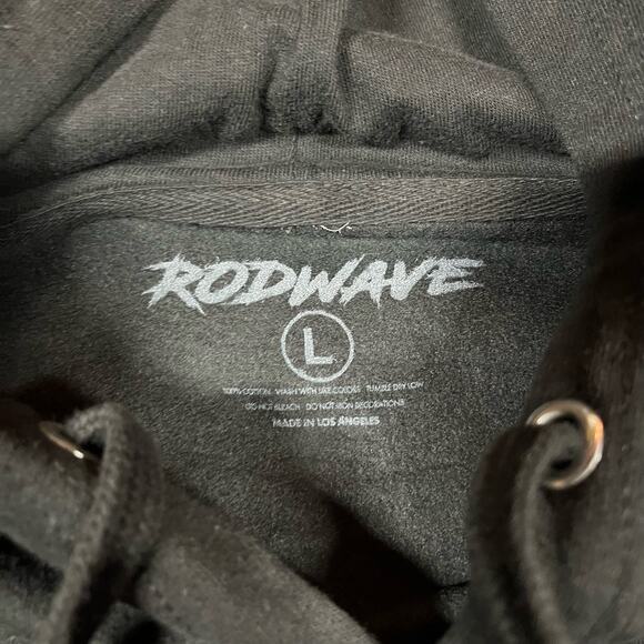 Rod Wave Soul Fly For the Fans Black pullover Hoodie Mens Sz L New - Picture 7 of 7
